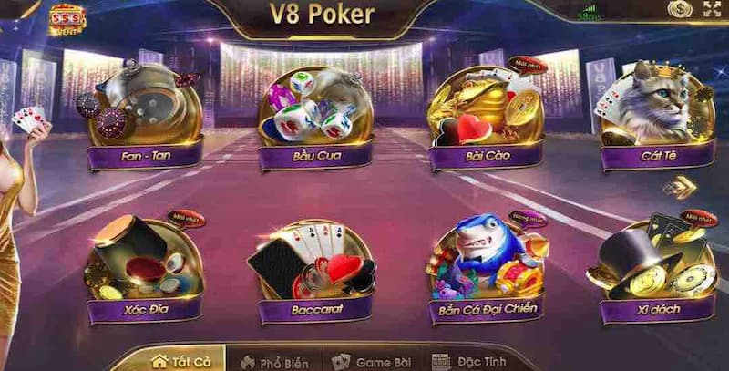 Hướng dẫn tham gia V8 Poker